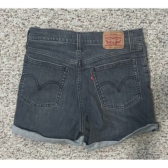LEVI'S Wedgie Short Faded Black Denim Shorts Womens Style # 523600023 Size 29 - Picture 5 of 9